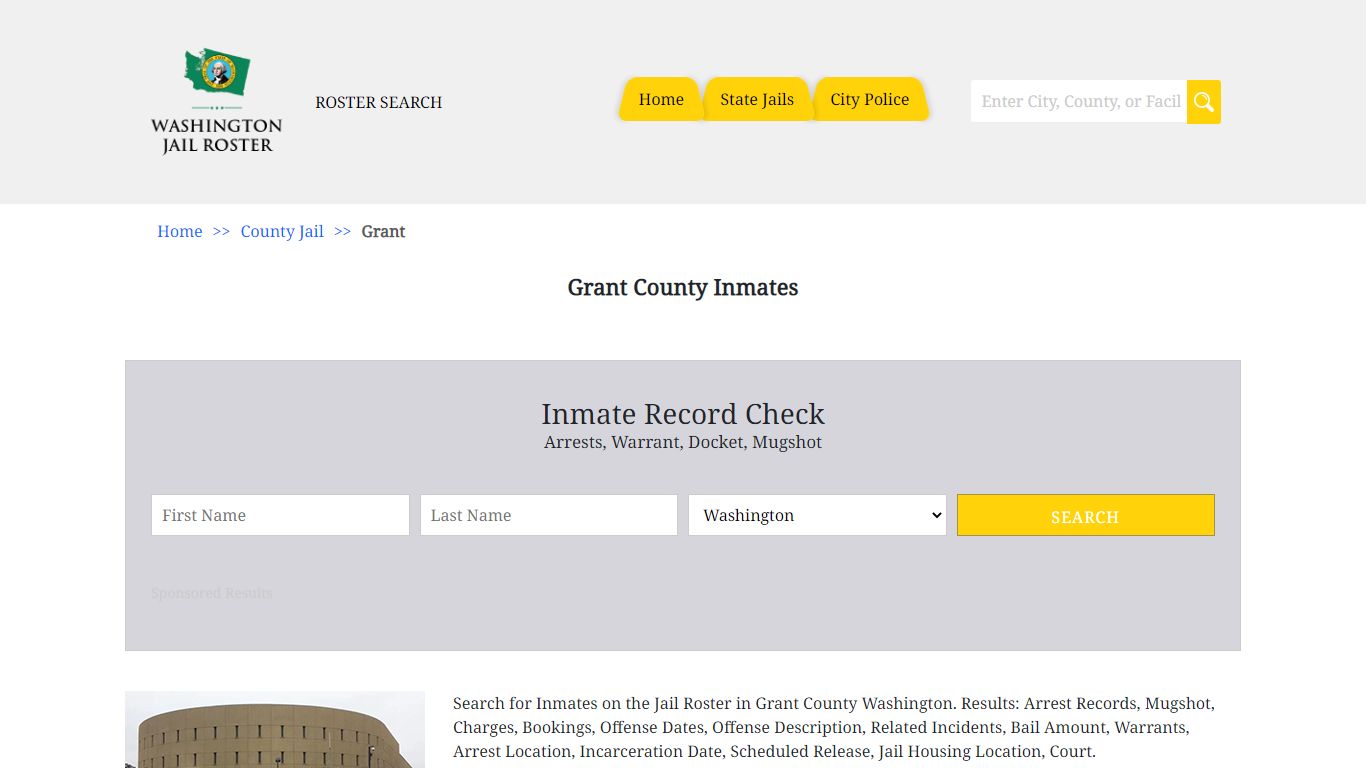 Grant County Inmates | Jail Roster Search