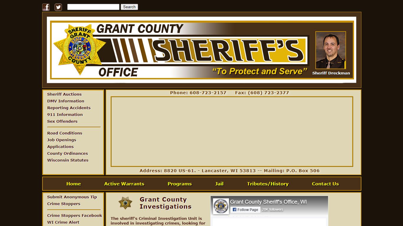 Grant County Sheriff's Department of Wisconsin