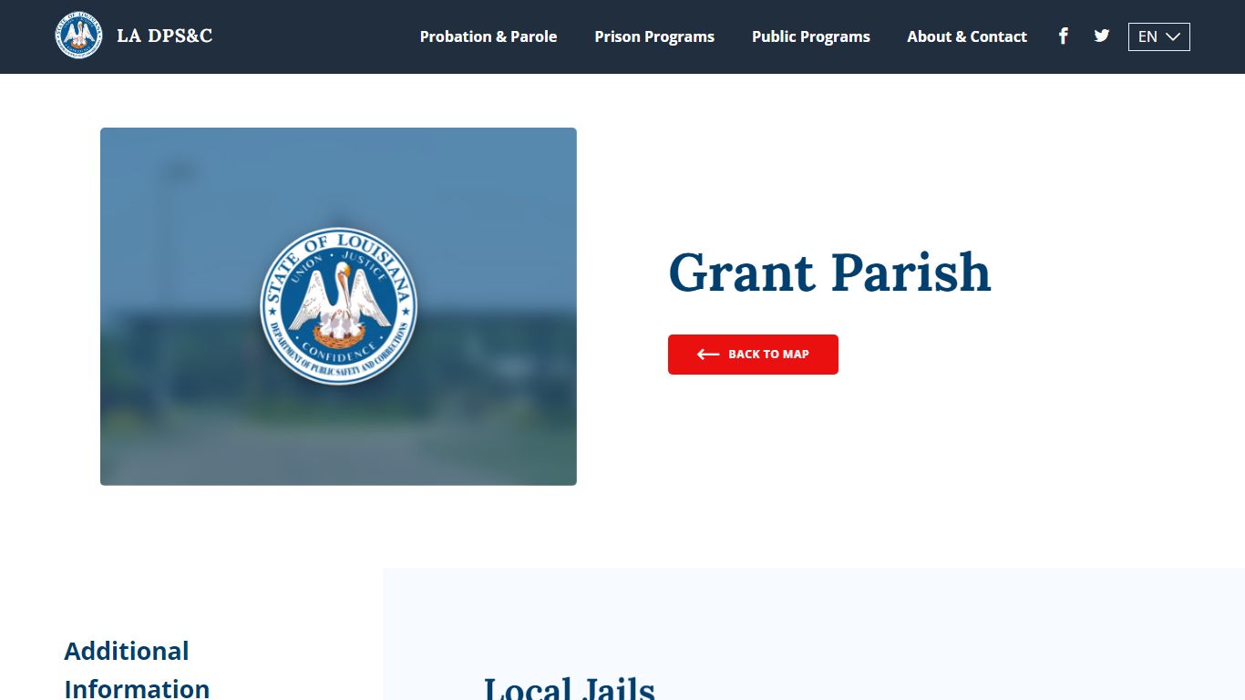 Grant Parish - Louisiana Department of Public Safety & Corrections
