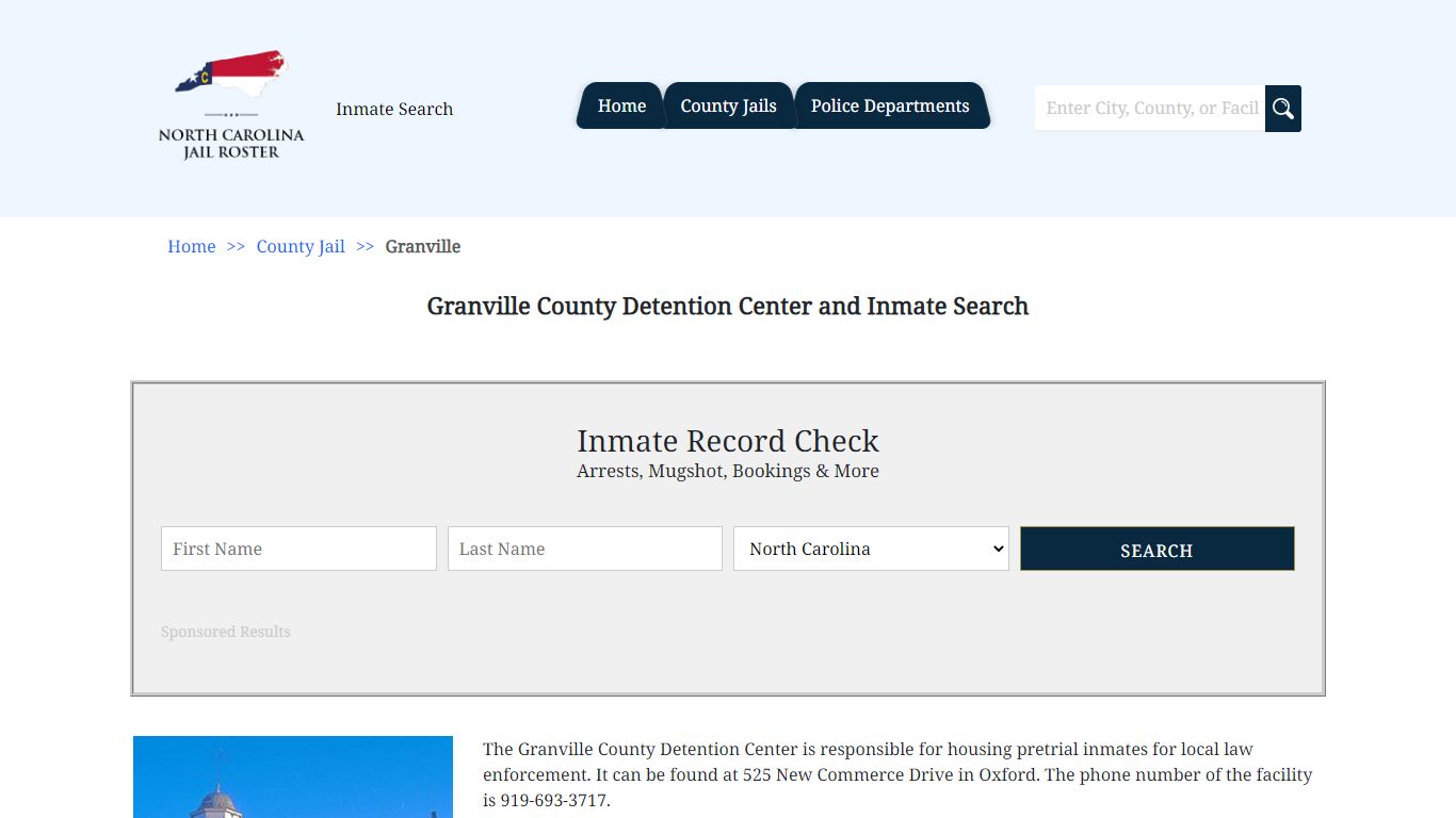 Granville County Detention Center and Inmate Search | North Carolina ...