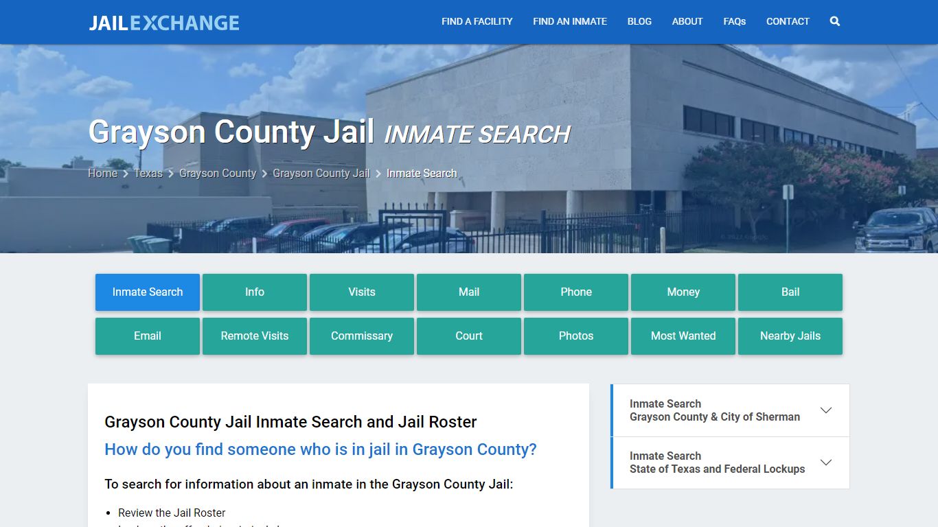 Grayson County Jail Inmate Search - Jail Exchange