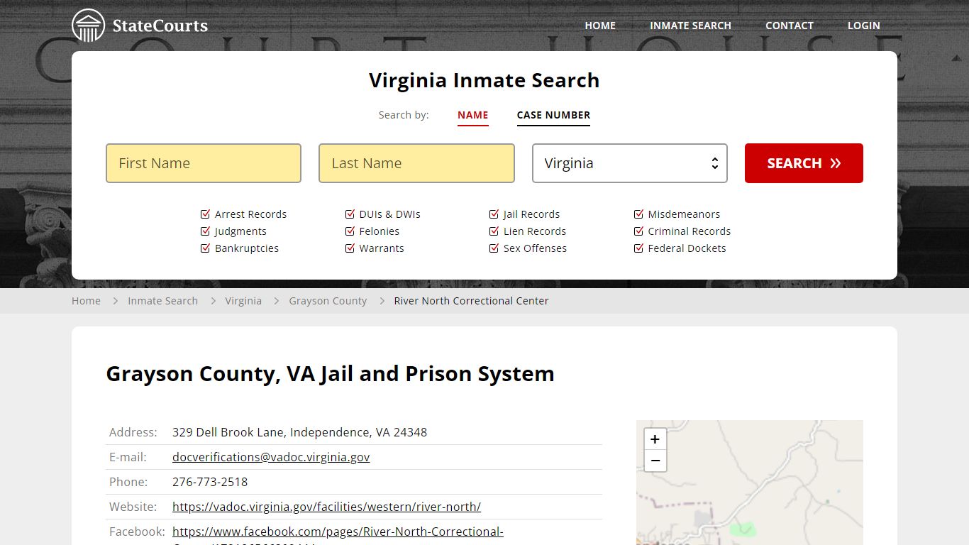 Grayson County, VA Jail and Prison System - State Courts