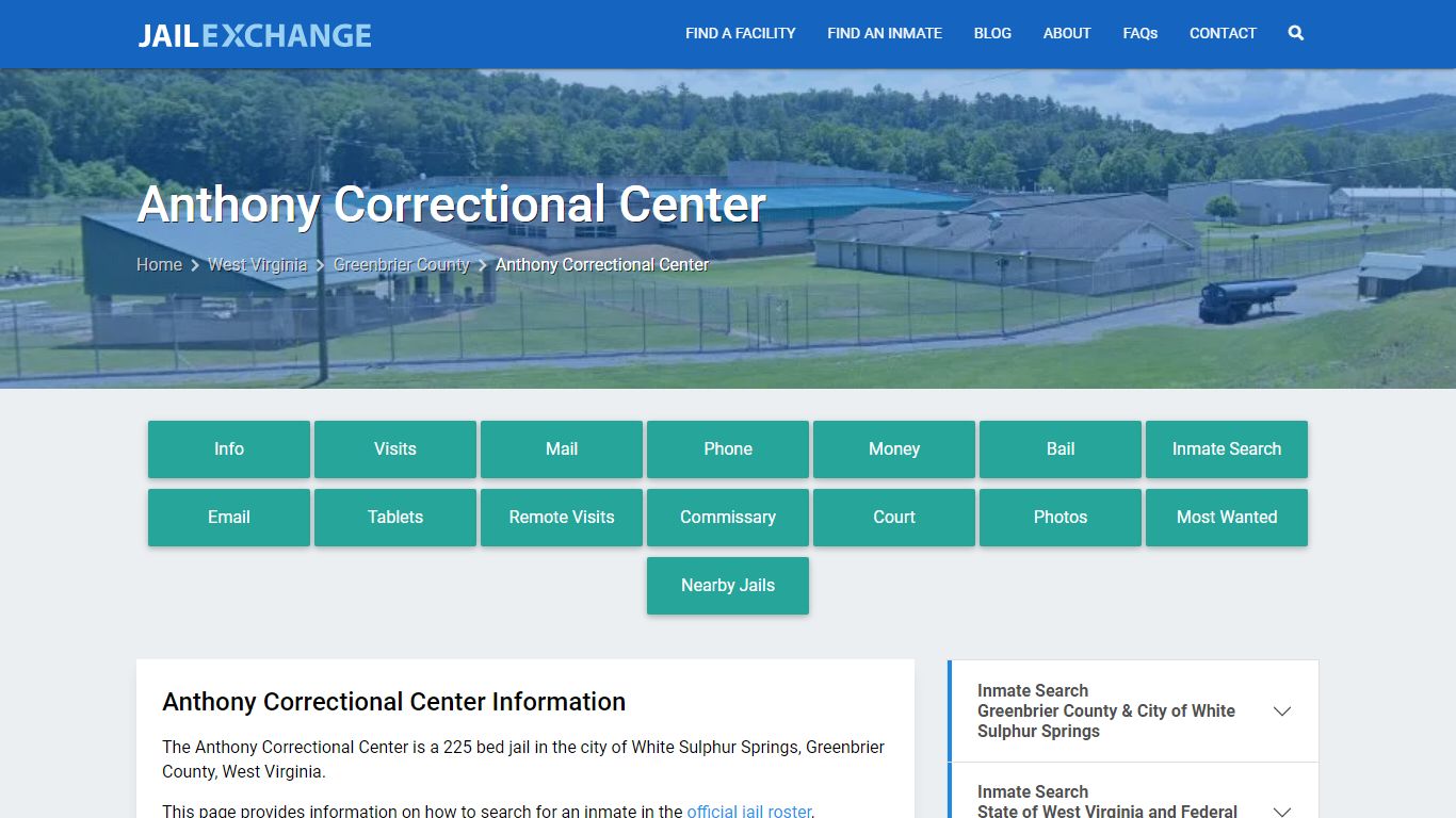 Anthony Correctional Center, WV Inmate Search, Information - Jail Exchange