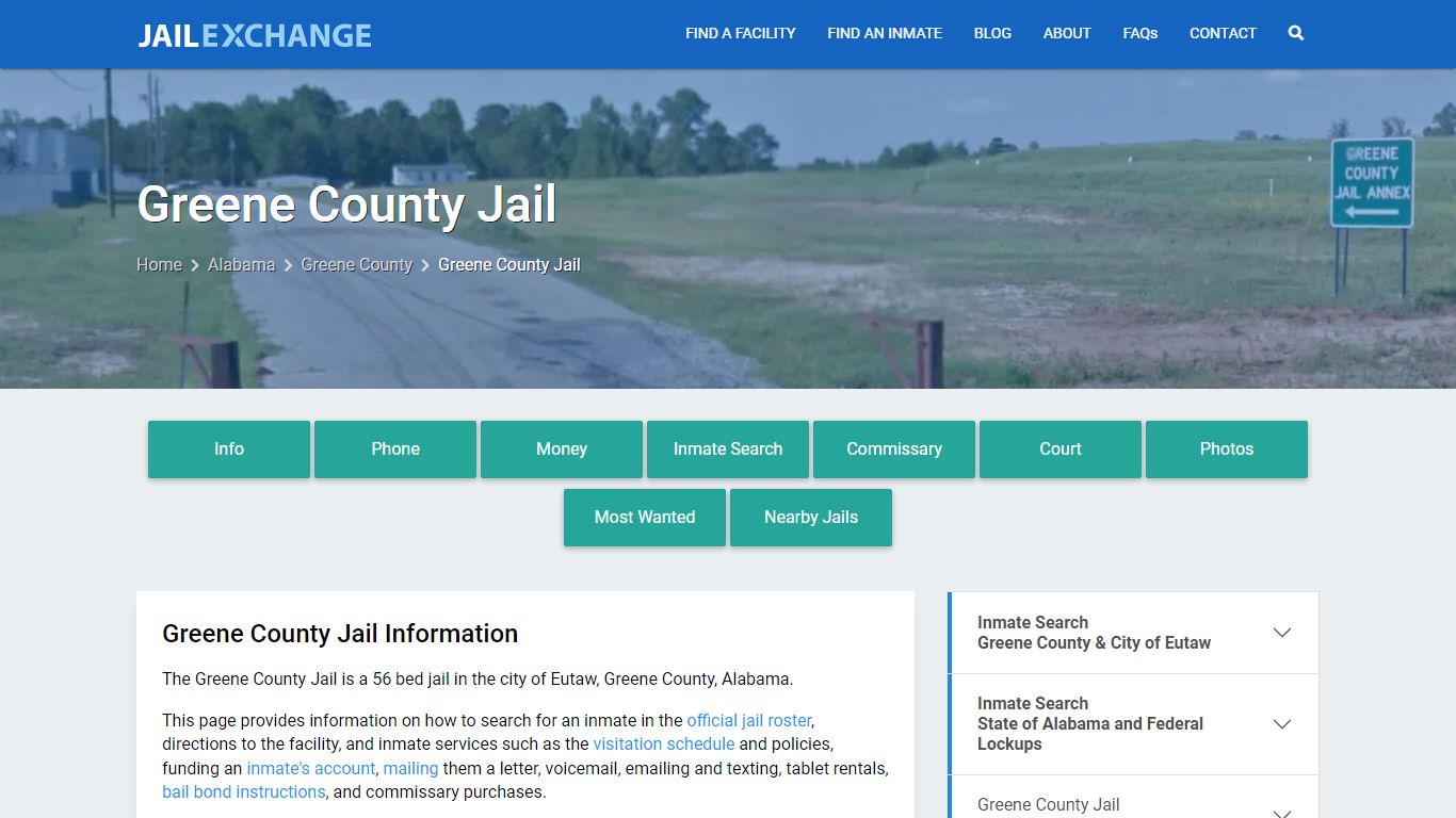 Greene County Jail, AL Inmate Search, Information
