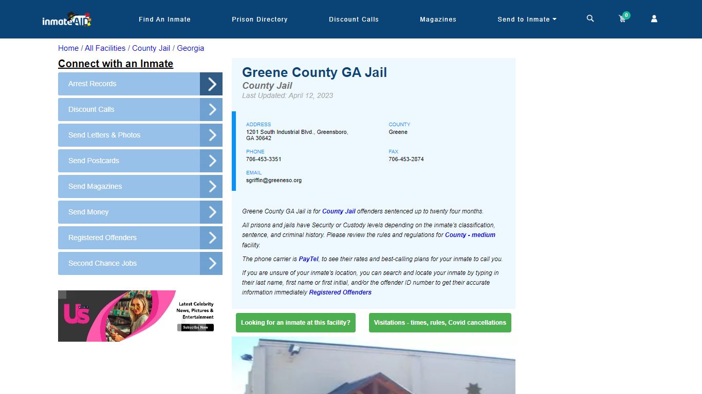 Greene County GA Jail - Inmate Locator - Greensboro, GA