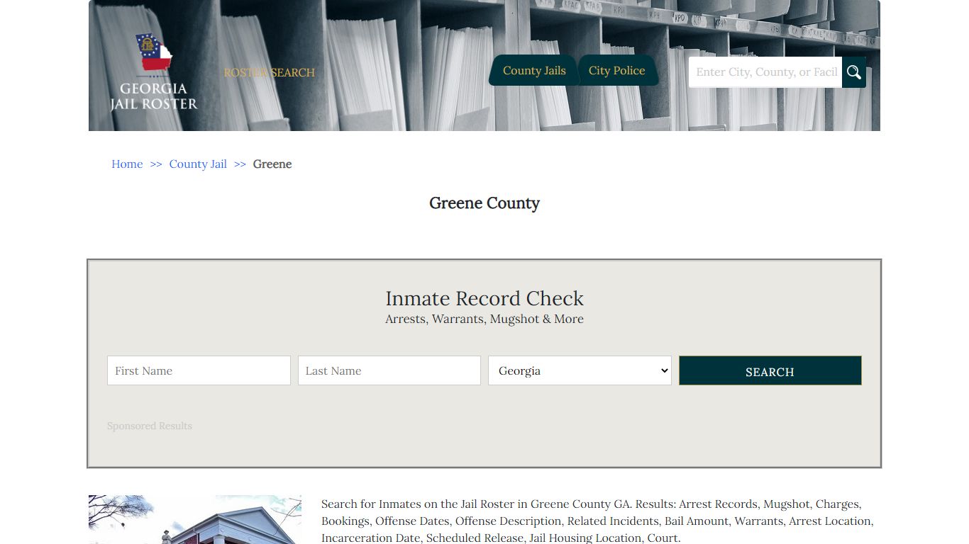 Greene County | Georgia Jail Inmate Search