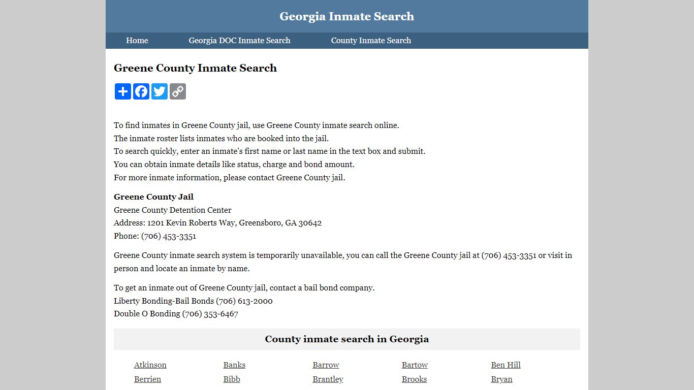 Greene County Inmate Search
