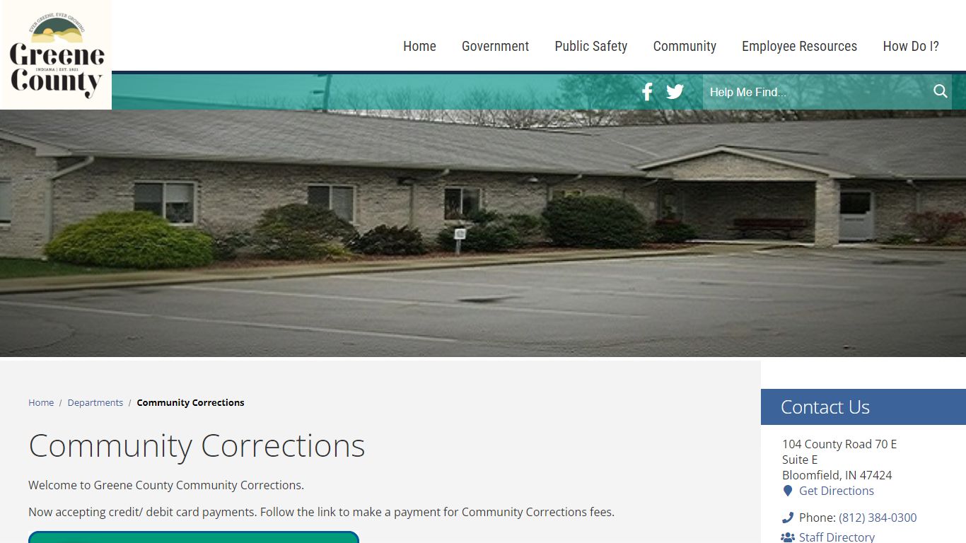 Community Corrections / Greene County, Indiana