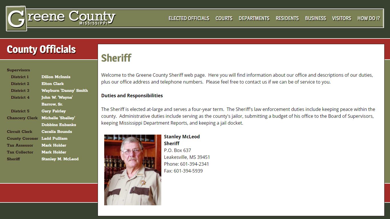 Sheriff | Greene County