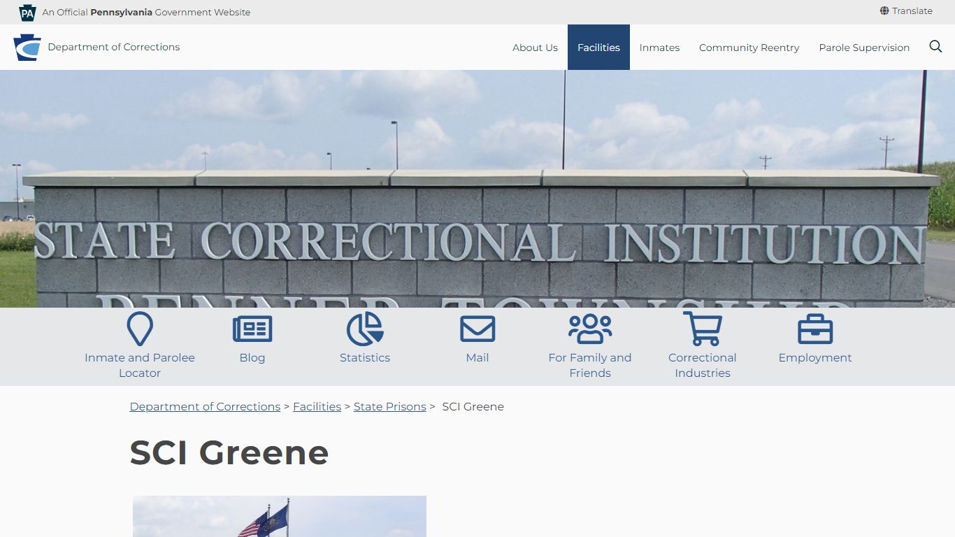 SCI Greene - Pennsylvania Department of Corrections