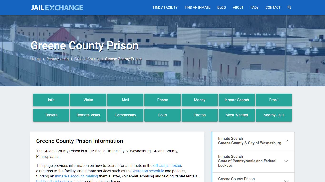 Greene County Prison, PA Inmate Search, Information - Jail Exchange