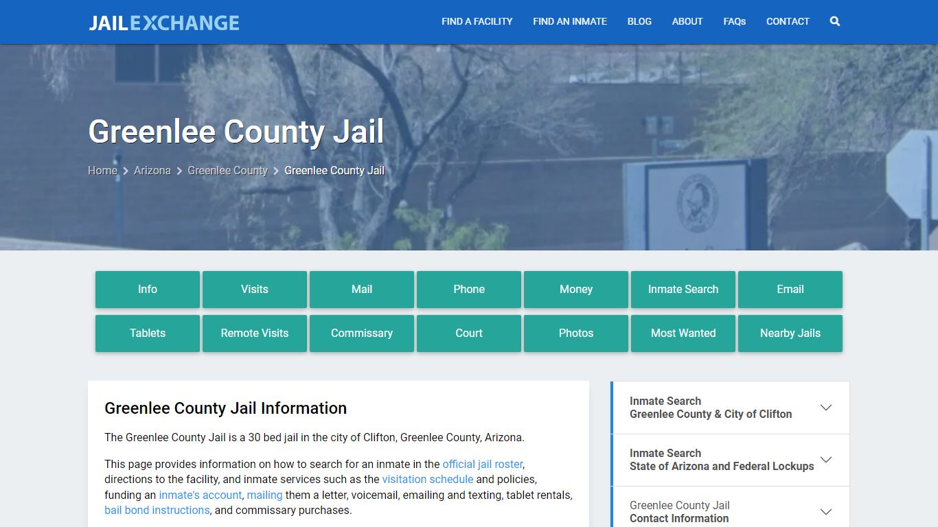 Greenlee County Jail, AZ Inmate Search, Information