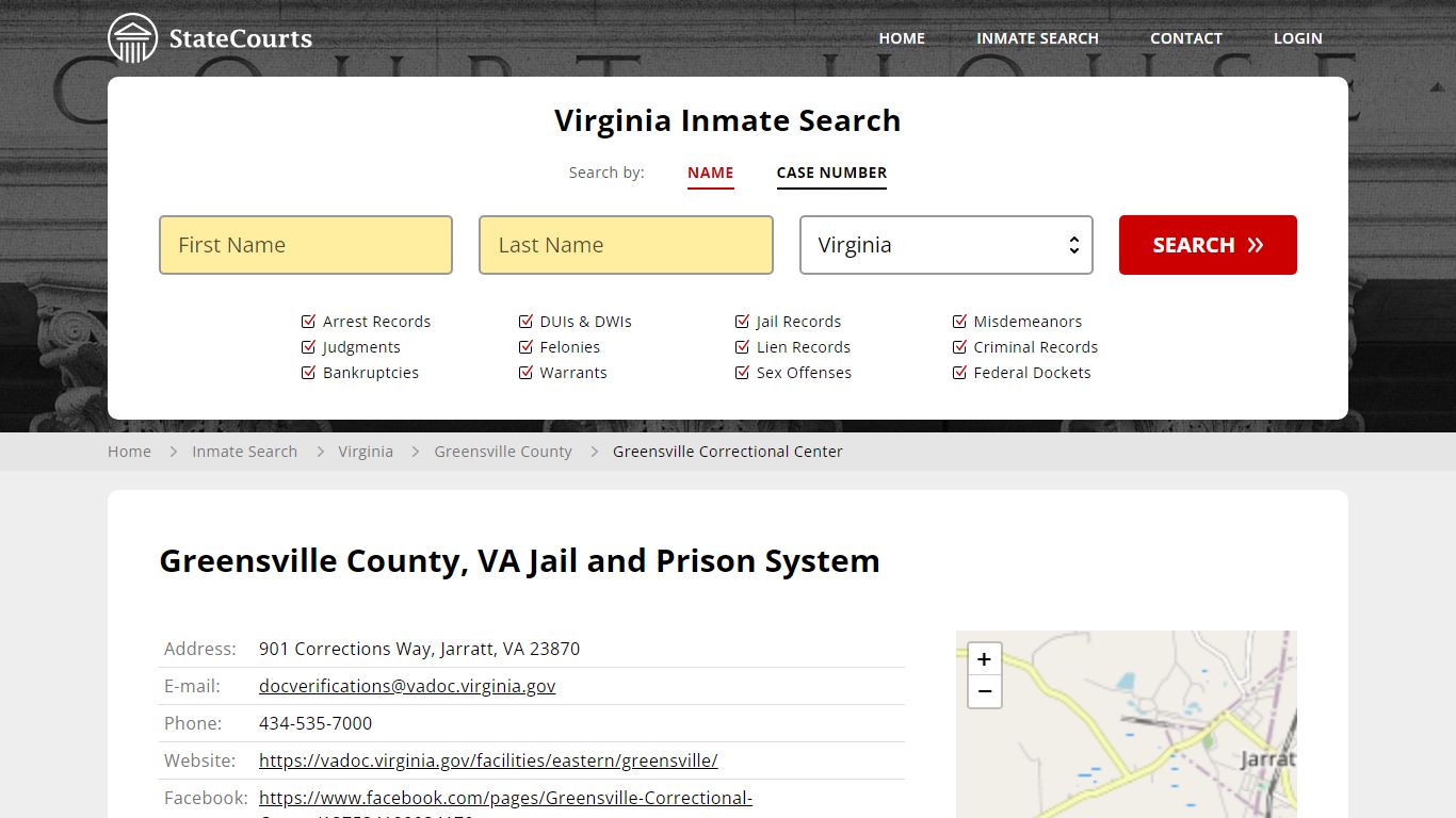 Greensville Correctional Center Inmate Records Search, Virginia ...