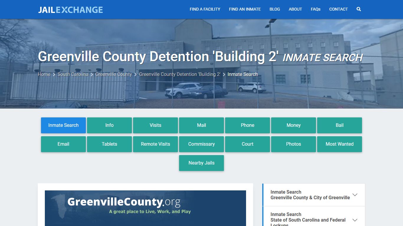 Greenville County Detention 'Building 2' Inmate Search - Jail Exchange