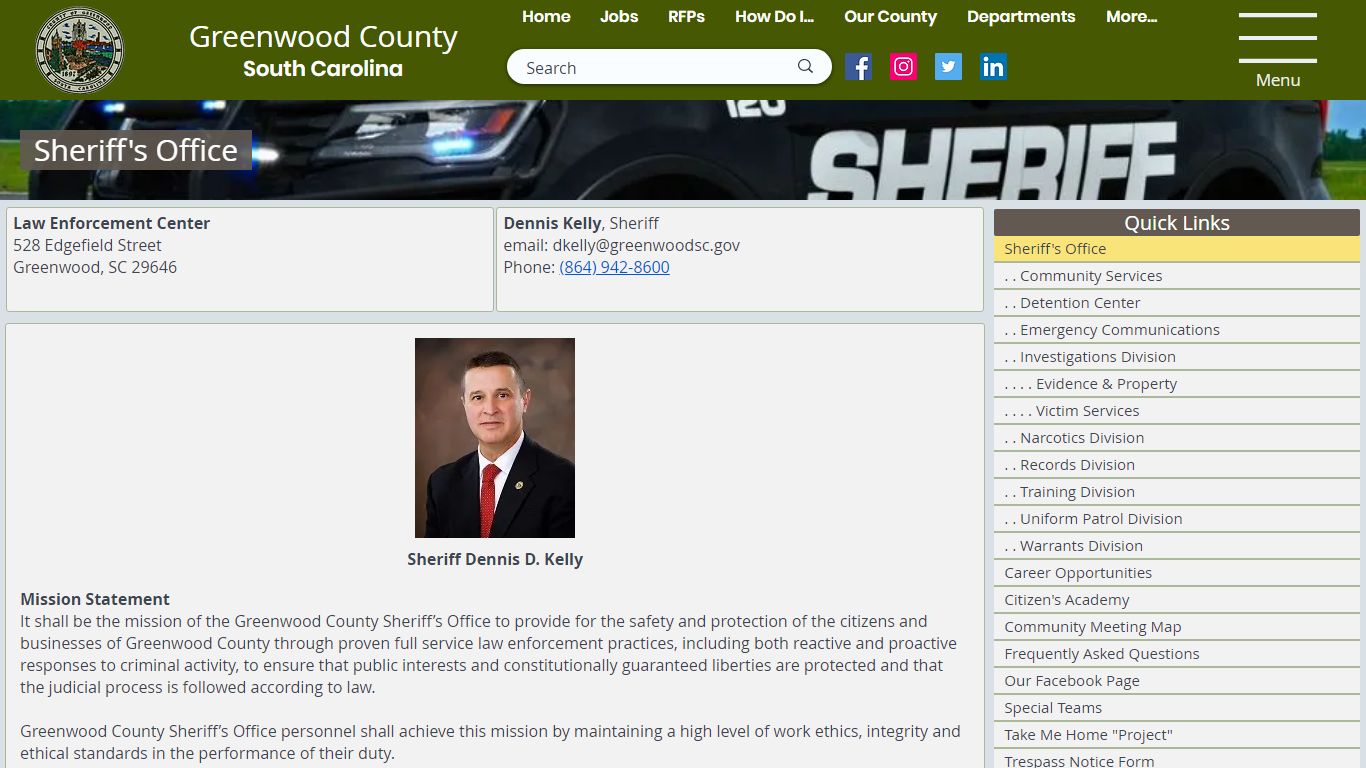 Sheriff's Office - Greenwood County, SC