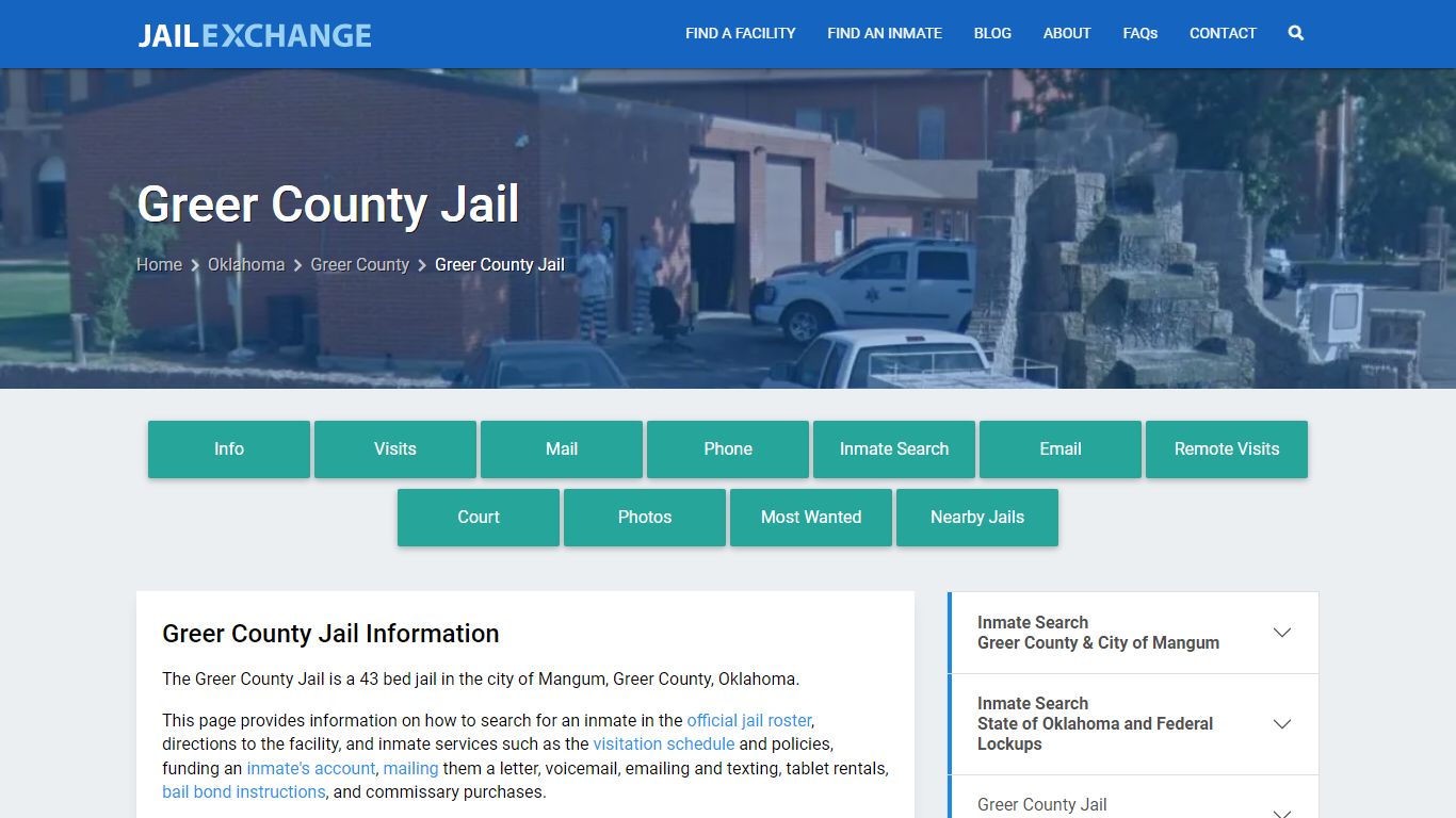 Greer County Jail, OK Inmate Search, Information