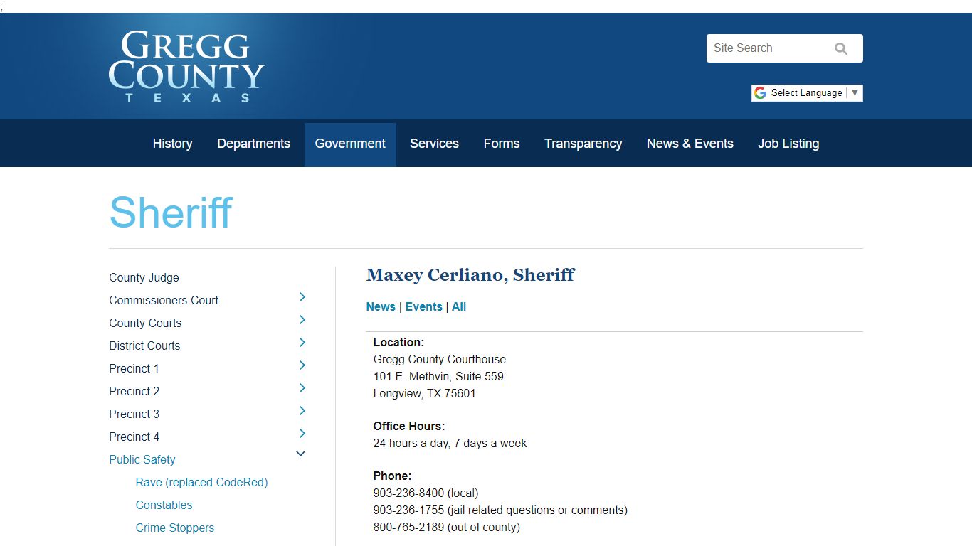 Sheriff | Gregg County