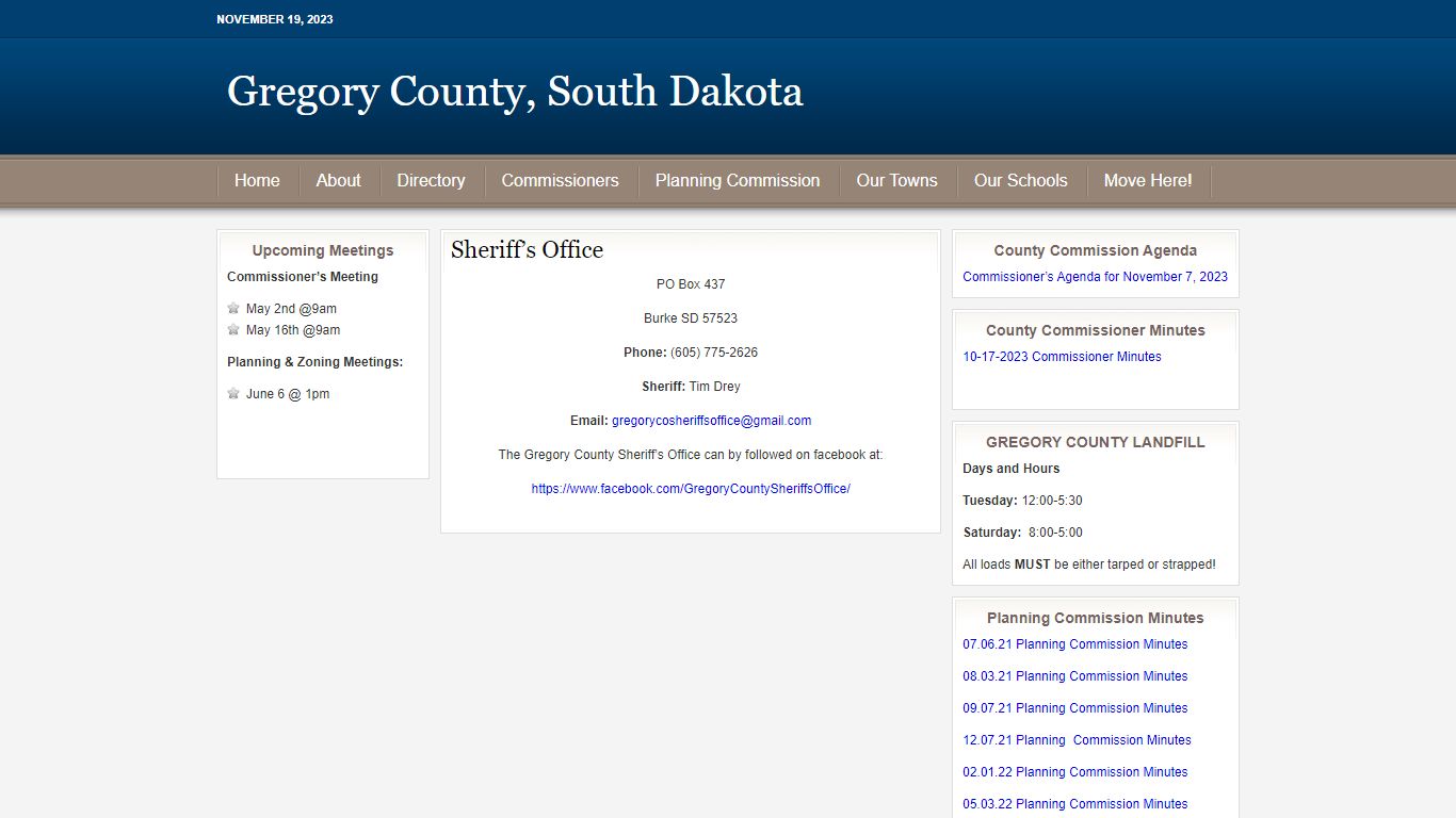 Sheriff's Office - Gregory County, South Dakota