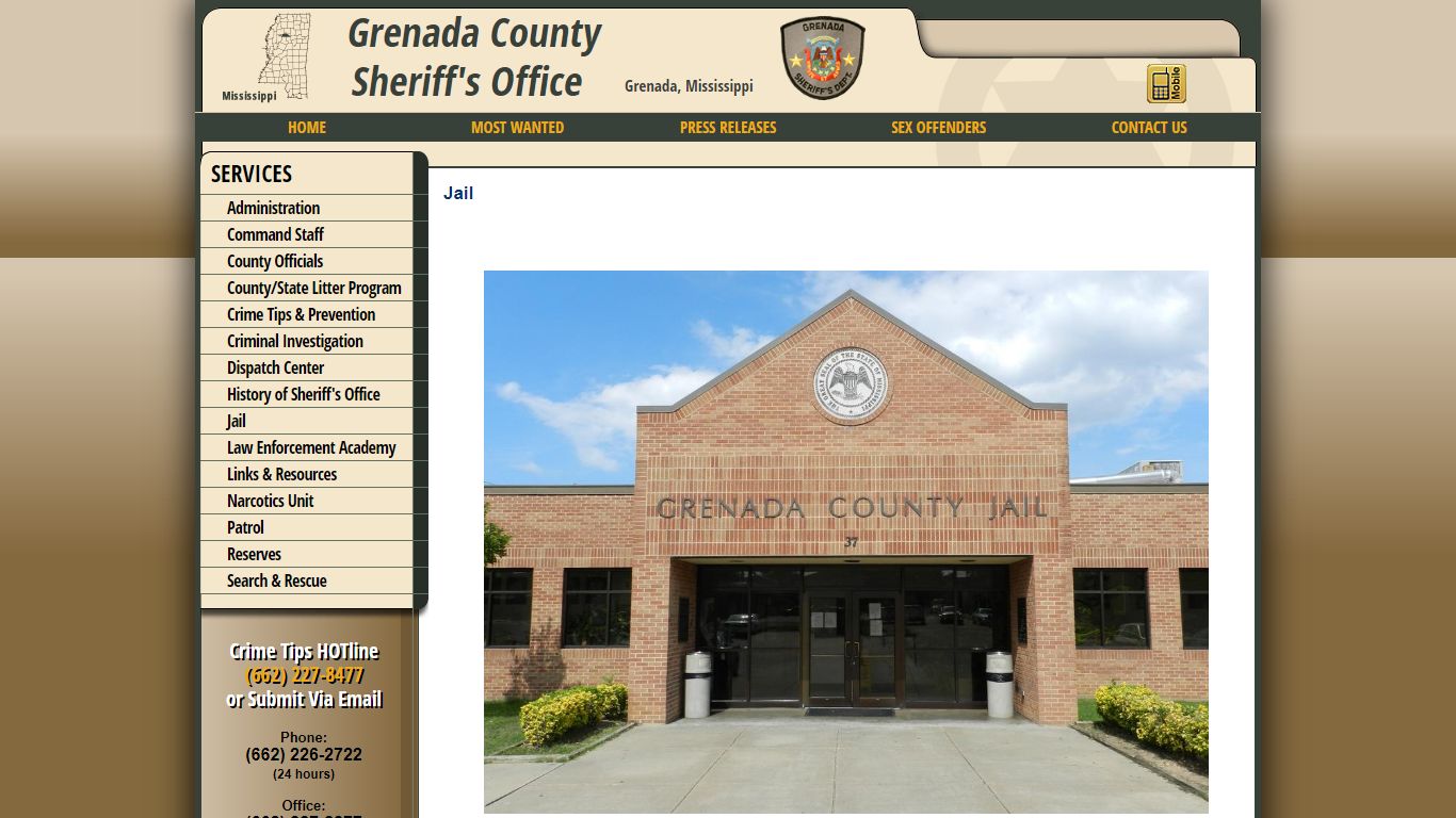 Jail - Grenada County Mississippi Sheriff's Office
