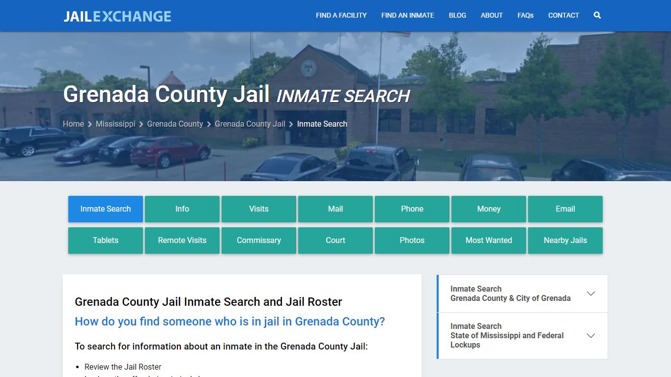 Inmate Search: Roster & Mugshots - Grenada County Jail, MS