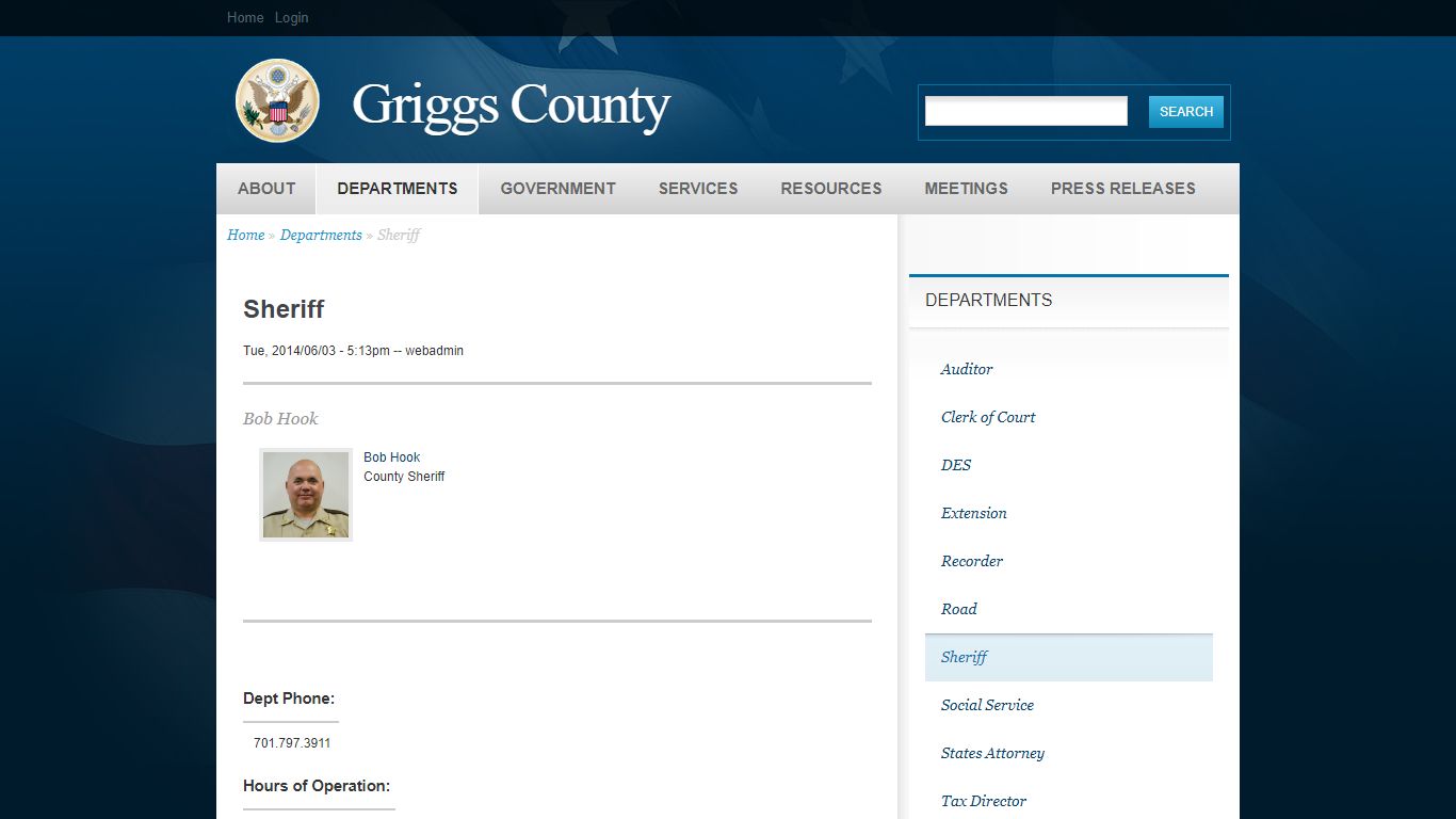 Sheriff | Griggs County