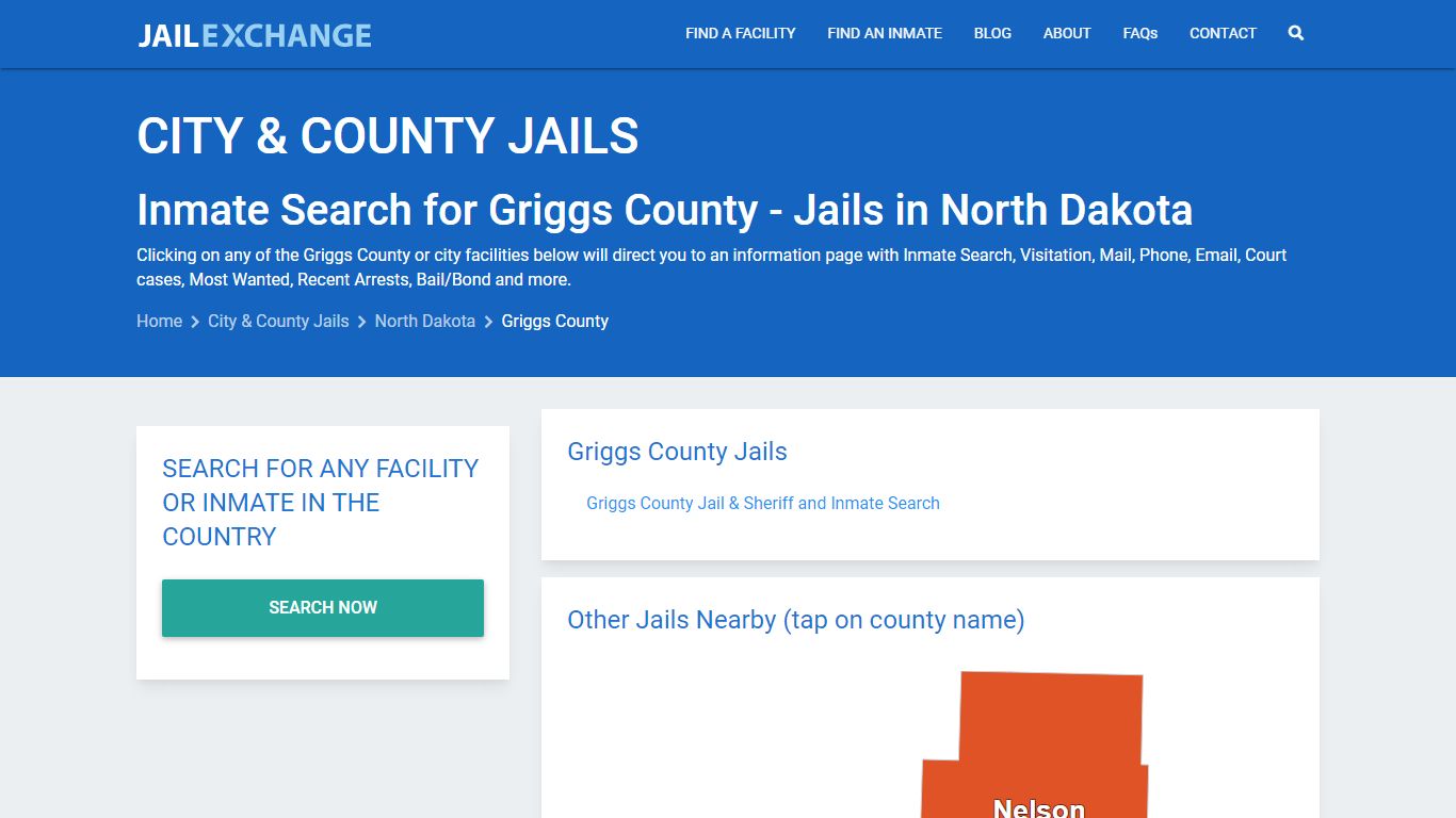 Inmate Search for Griggs County | Jails in North Dakota - Jail Exchange