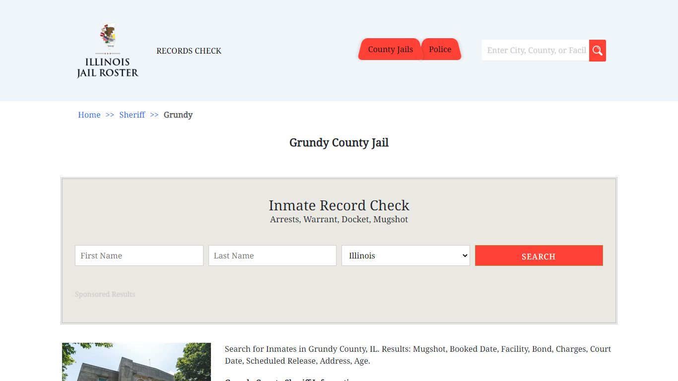 Grundy County Jail | Jail Roster Search