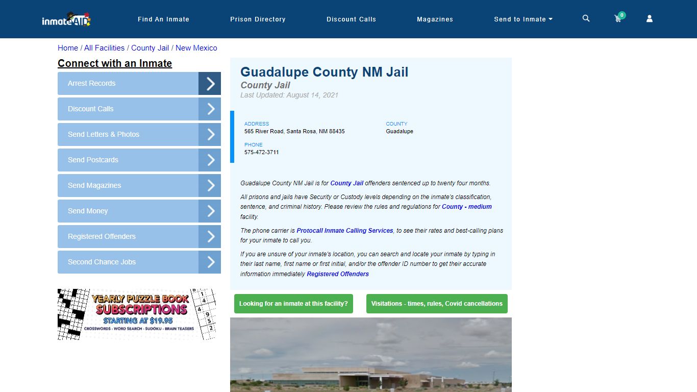 Guadalupe County NM Jail - Inmate Locator - Santa Rosa, NM