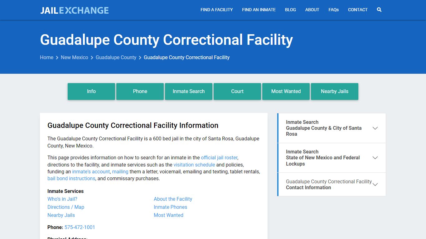 Guadalupe County Correctional Facility - Jail Exchange