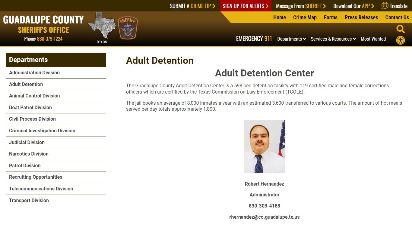 Adult Detention | Guadalupe County TX Sheriff's Office