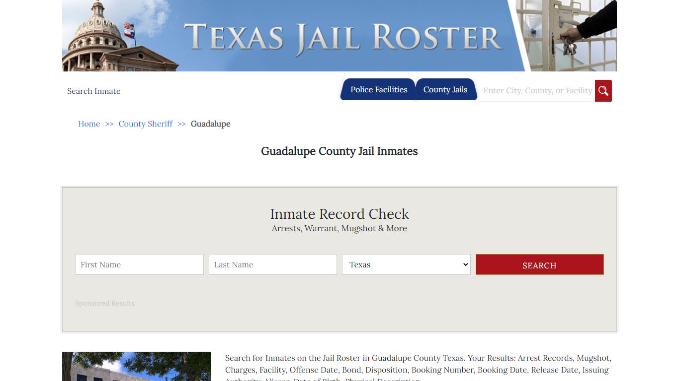Guadalupe County Jail Inmates | Jail Roster Search