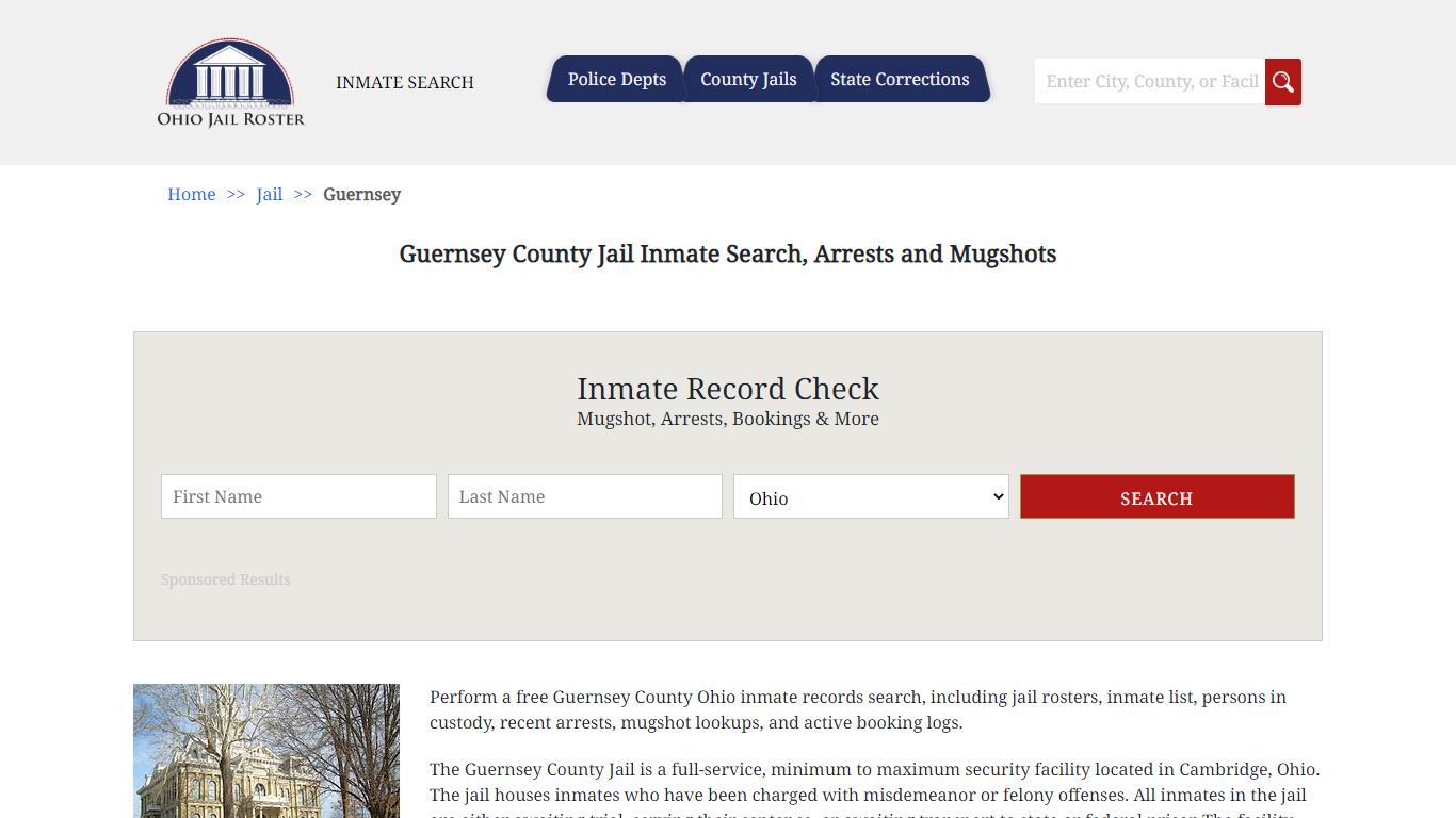 Guernsey County Jail Inmate Search, Arrests and Mugshots