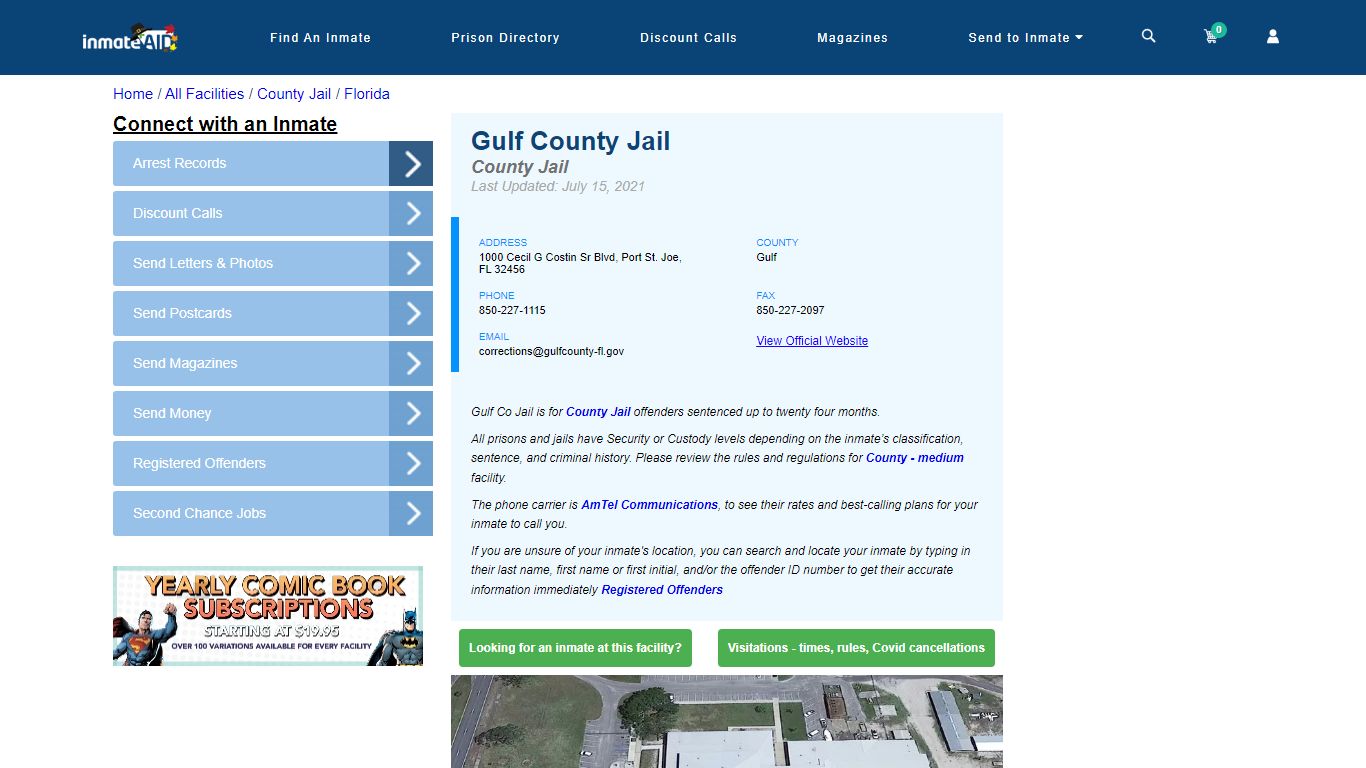 Gulf County Jail - Inmate Locator - Port St. Joe, FL