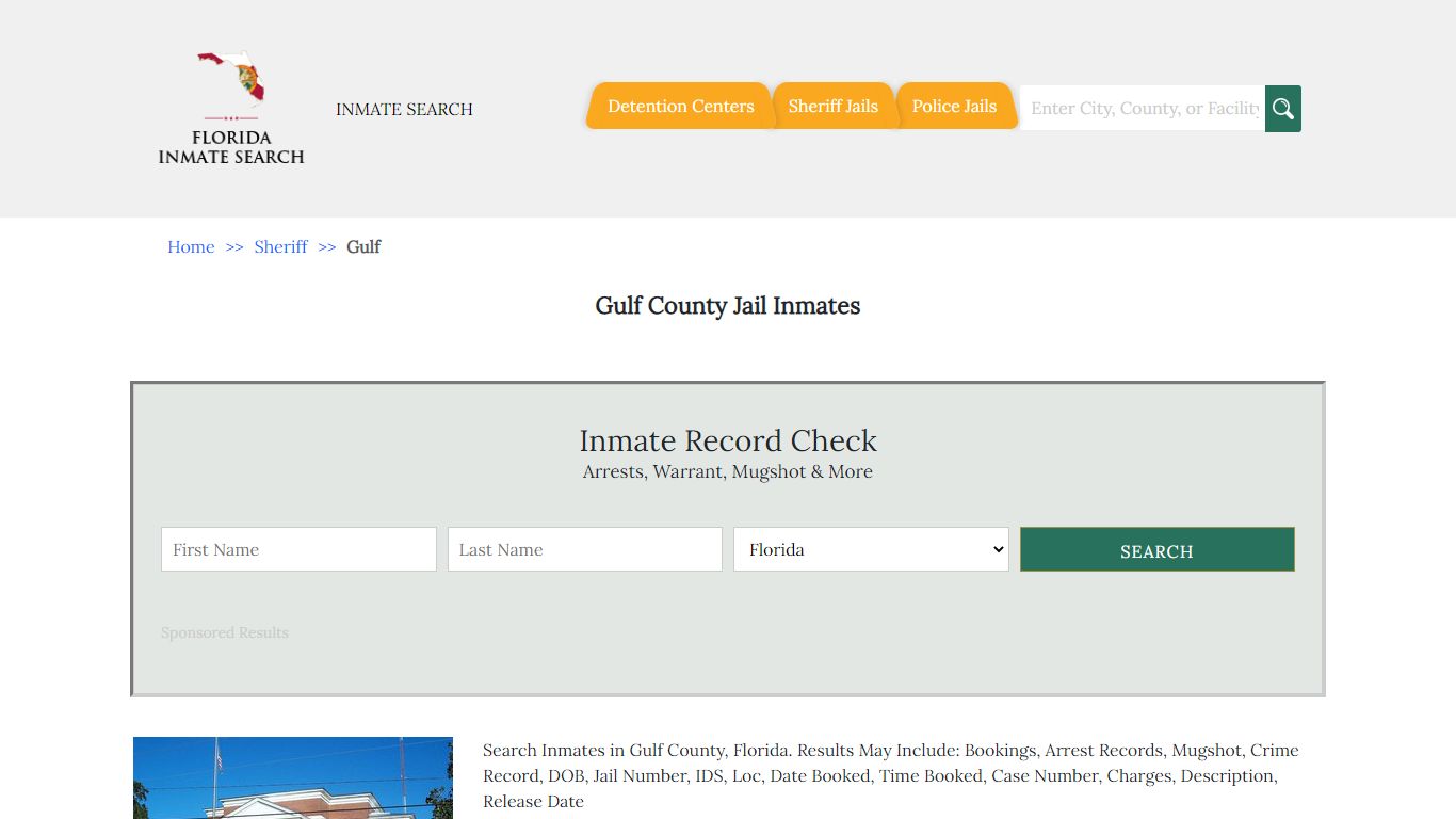 Gulf County Jail Inmates | Florida Inmate Search