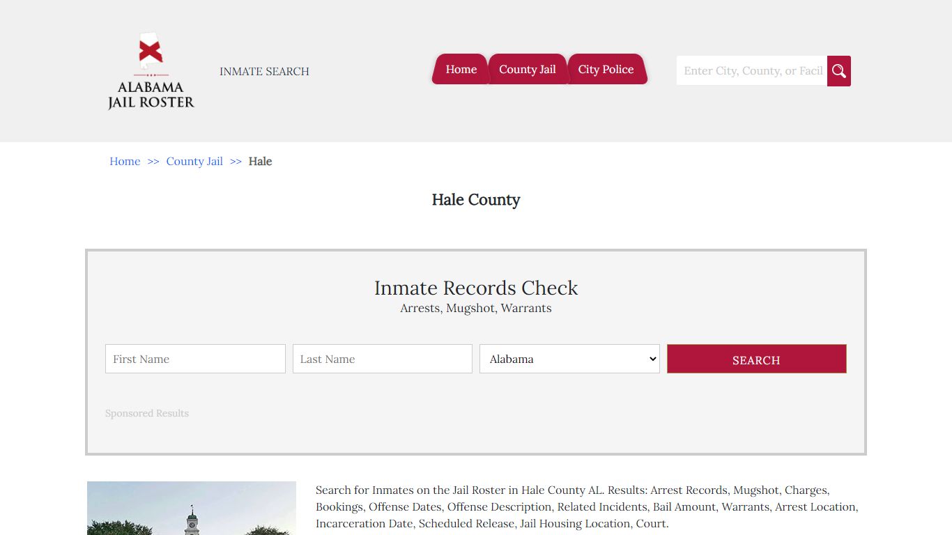 Hale County | Alabama Jail Inmate Search