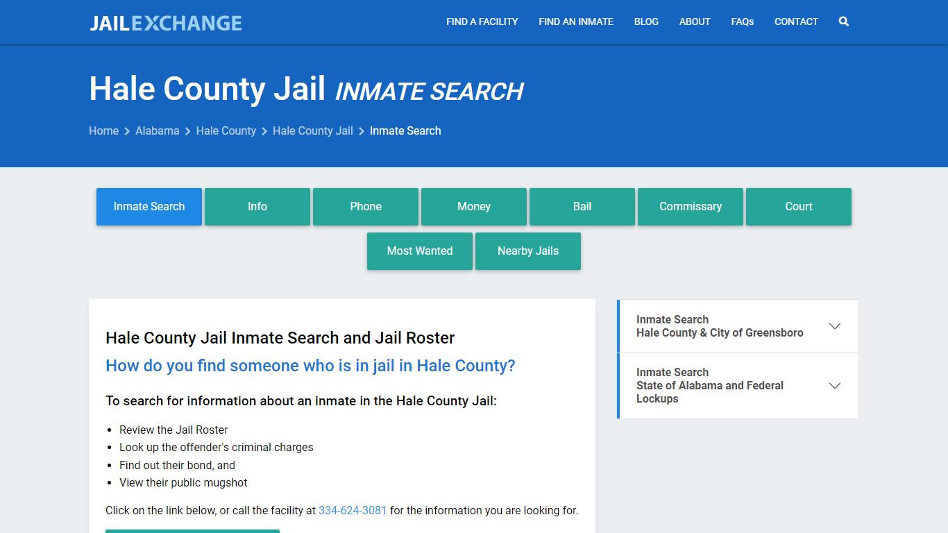 Inmate Search: Roster & Mugshots - Hale County Jail, AL