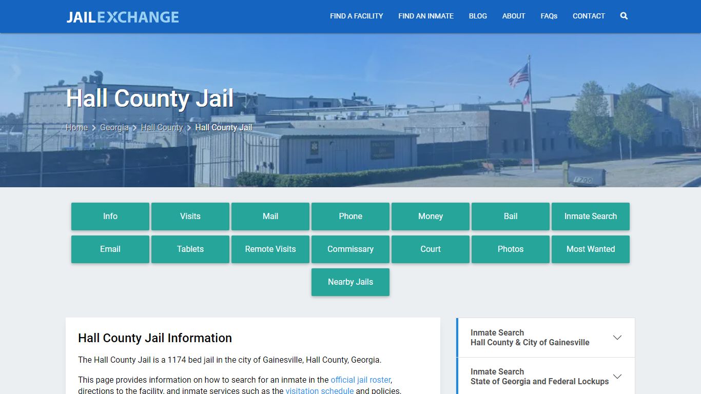 Hall County Jail, GA Inmate Search, Information