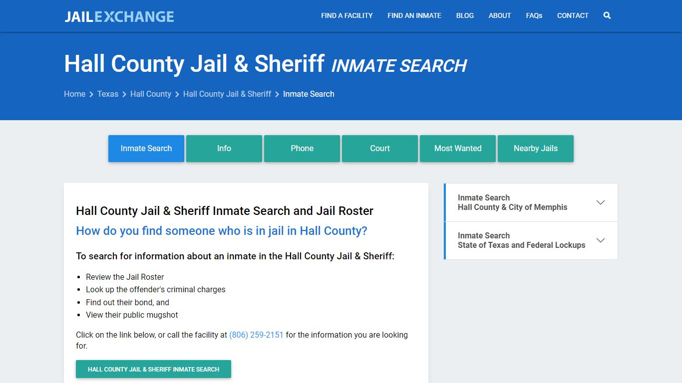 Hall County Jail & Sheriff Inmate Search - Jail Exchange
