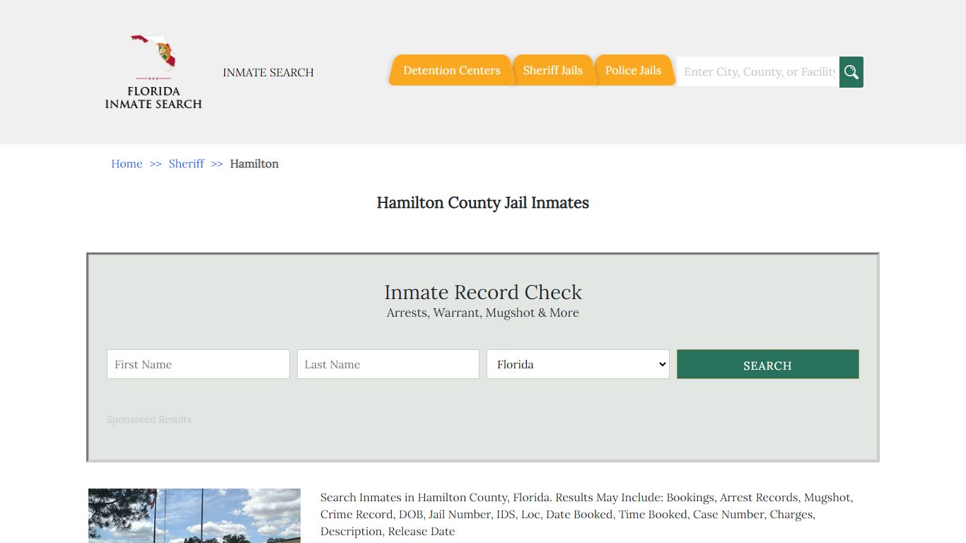 Hamilton County Jail Inmates | Florida Inmate Search
