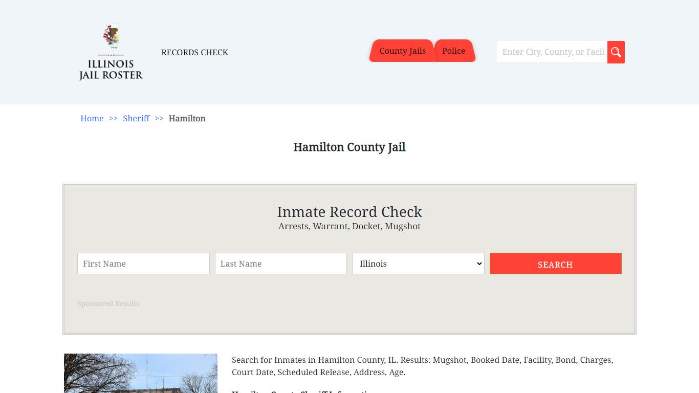 Hamilton County Jail | Jail Roster Search