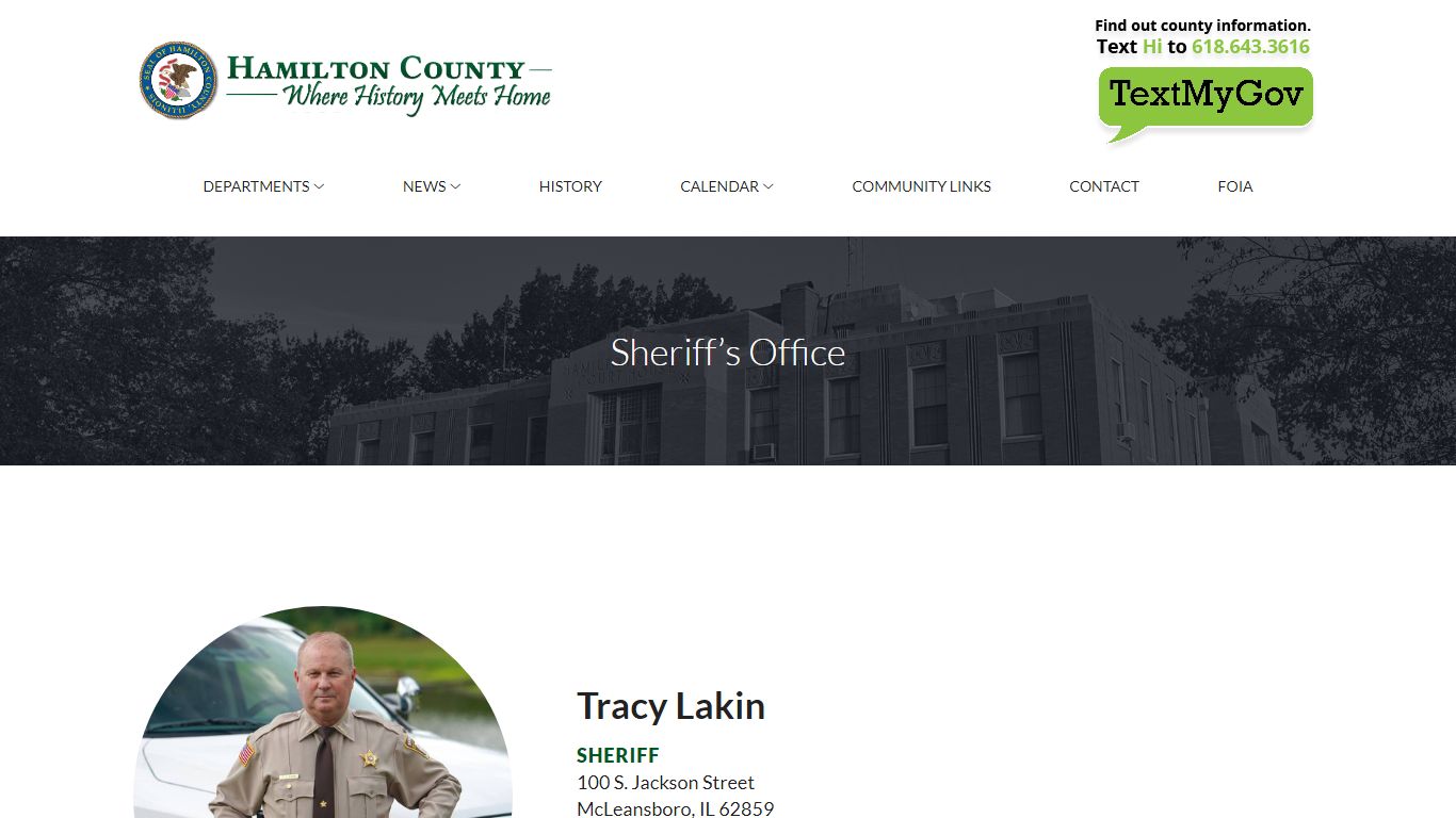 Sheriff's Office - Hamilton County IL