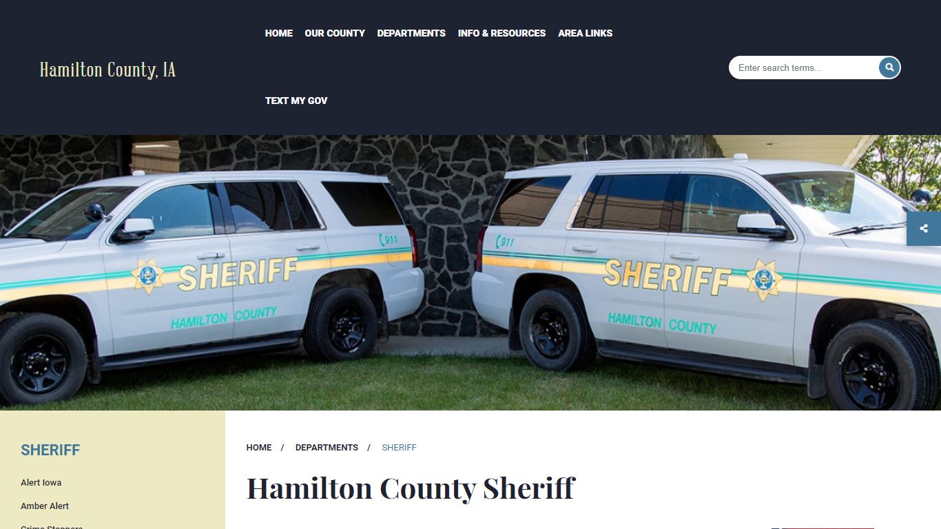 Hamilton County, Iowa Sheriff