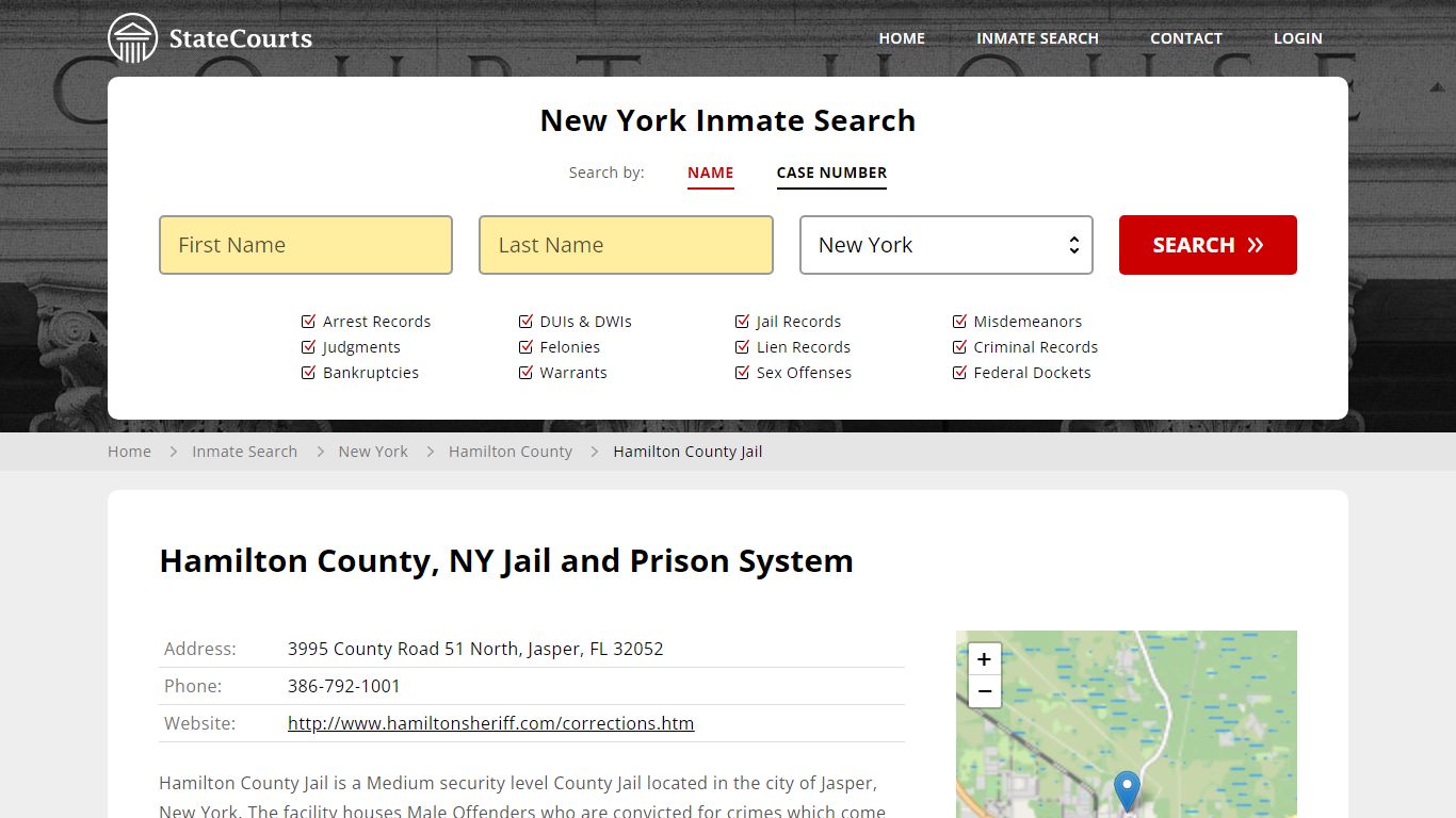 Hamilton County Jail Inmate Records Search, New York - StateCourts