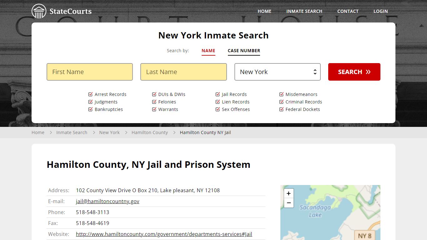 Hamilton County NY Jail Inmate Records Search, New York - StateCourts