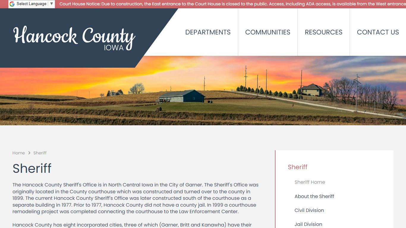 Sheriff | Hancock County