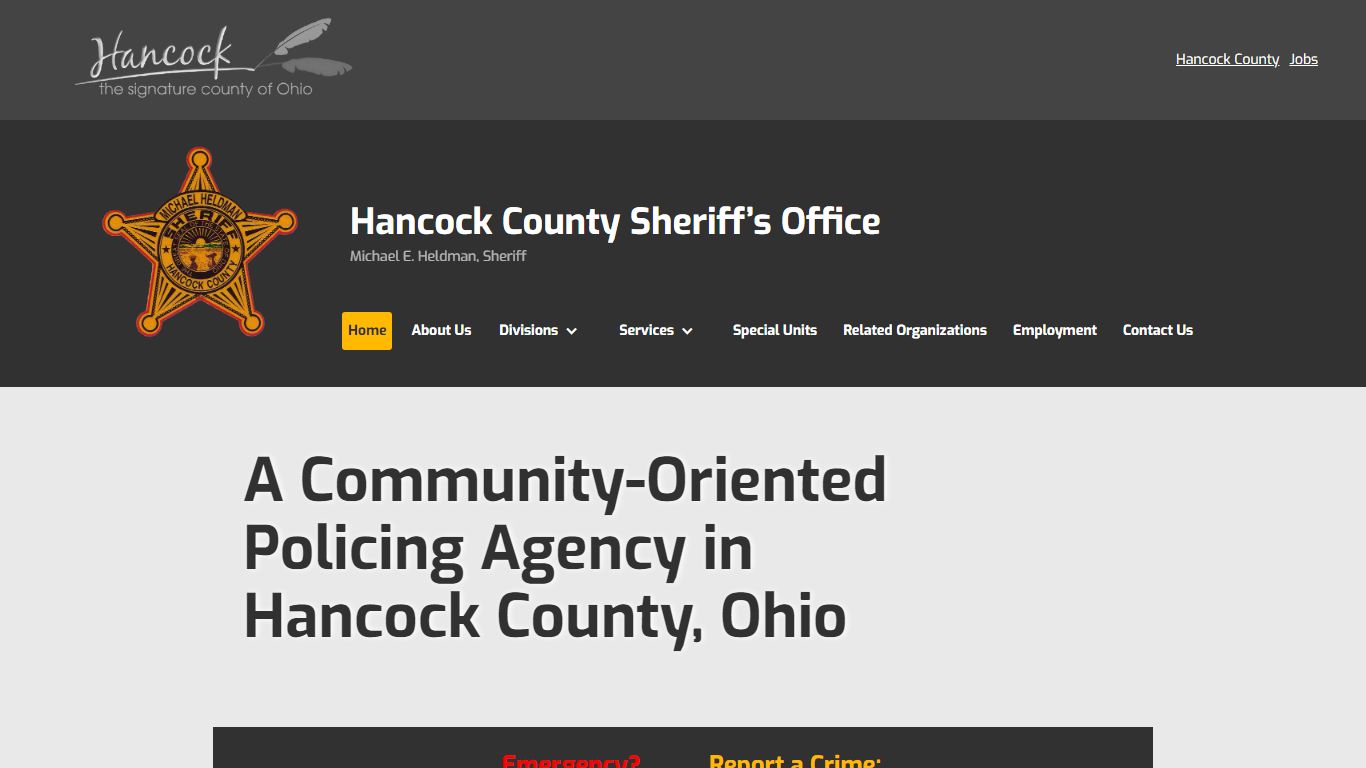 Hancock County Sheriff's Office | HOME