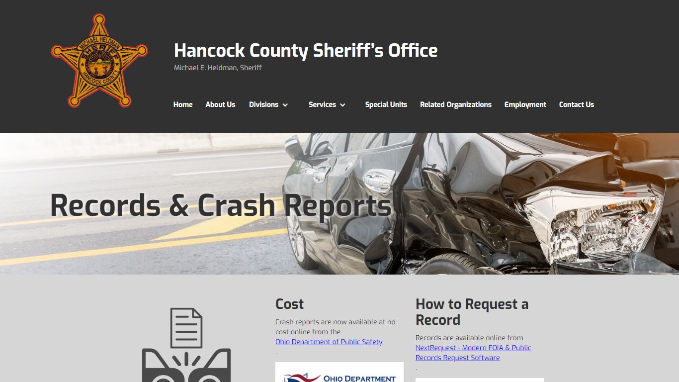 Records - Sheriff – Hancock County