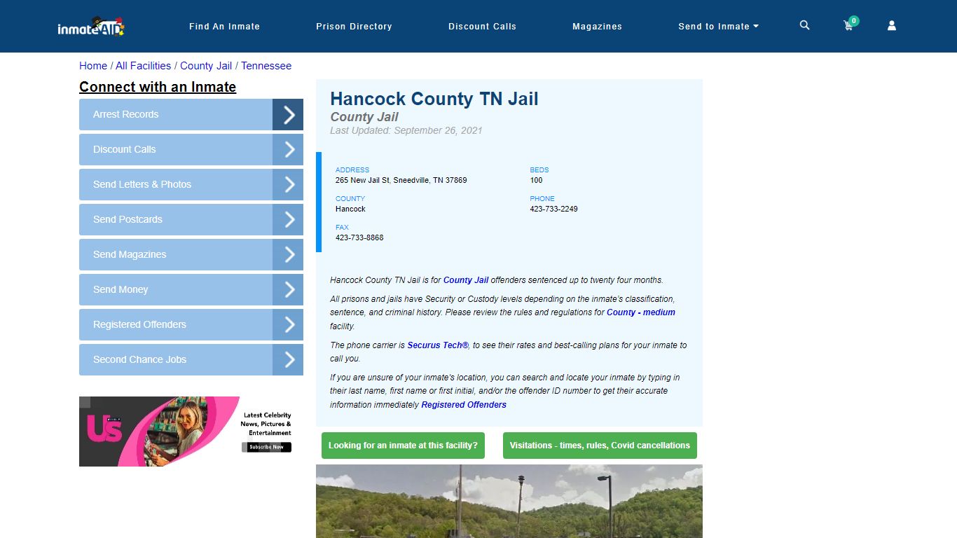 Hancock County TN Jail - Inmate Locator - Sneedville, TN