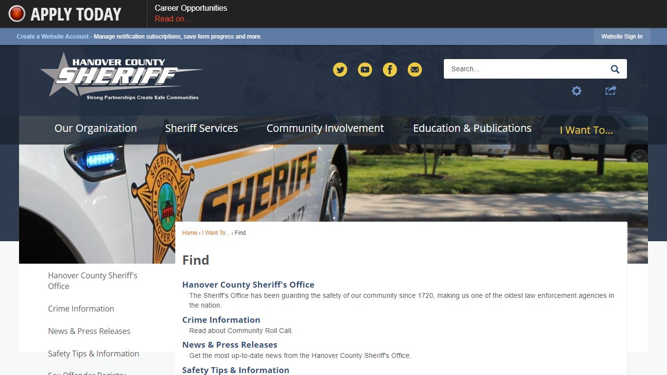 Find | Hanover County Sheriff, VA