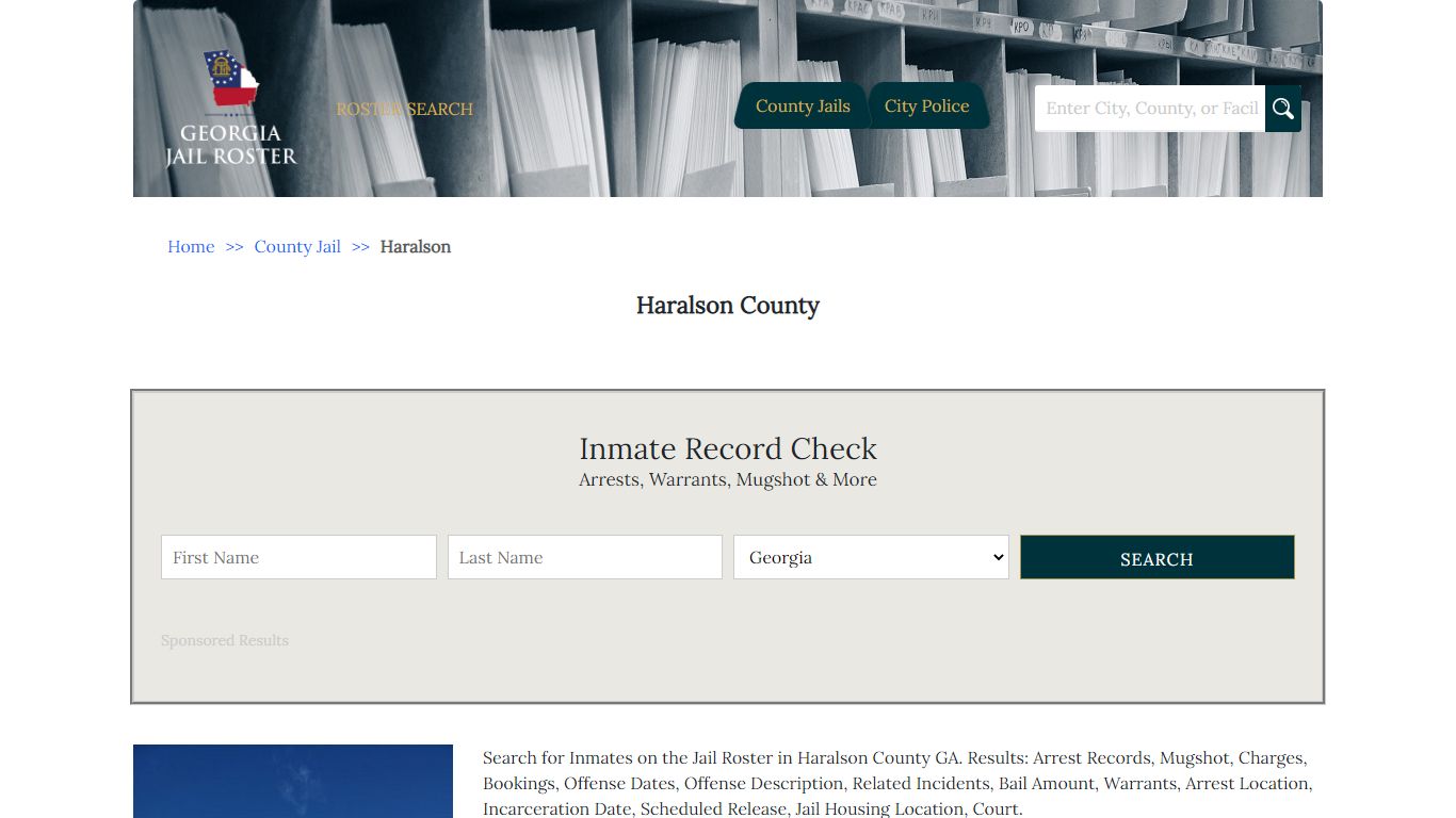 Haralson County | Georgia Jail Inmate Search